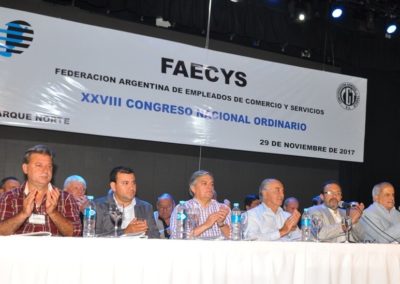 XXVIII CONGRESO NACIONAL ORDINARIO DE FAECYS / CENA POSTERIOR AL XXVIII CONGRESO NACIONAL ORDINARIO DE FAECYS -29 DE NOVIEMBRE DE 2017-